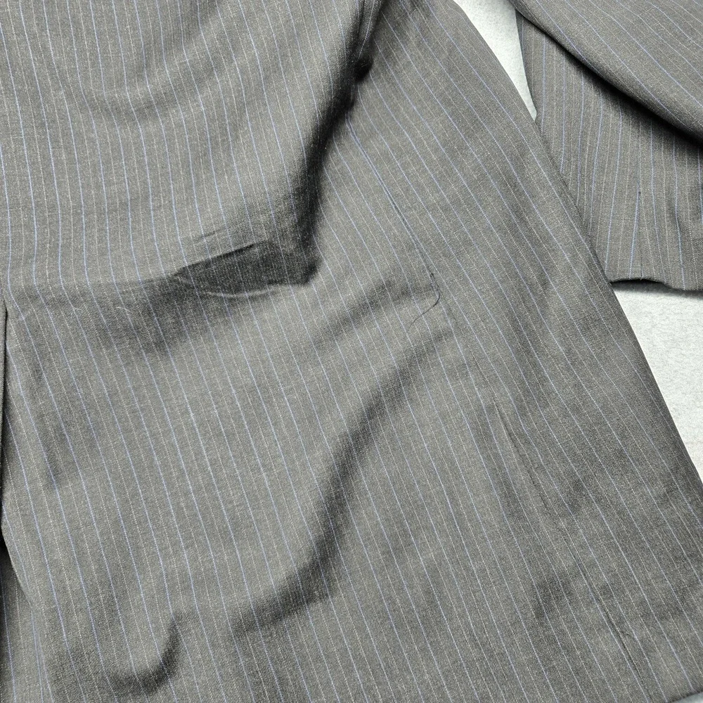 Chaps Ralph Lauren Blazer‎ Mens Large Gray Pinstripe 2 Button Sport Coat